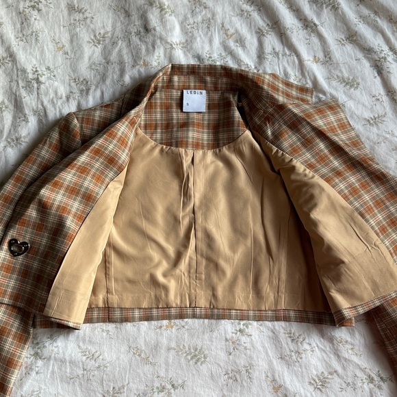 Plaid mini dress cropped blazer set size small in great condition - Picture 11 of 14